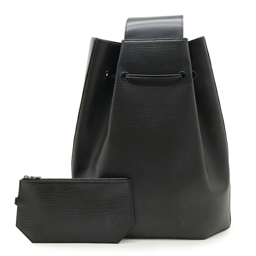 LOUIS VUITTON Epi Sac aux Shoulder Bag Hobo Leather Noir Black Pouch